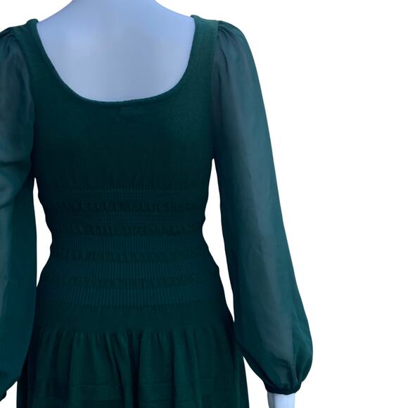 Lapis Womens Size M Knee Length Dress Sheer Sleeves - Picture 7 of 13